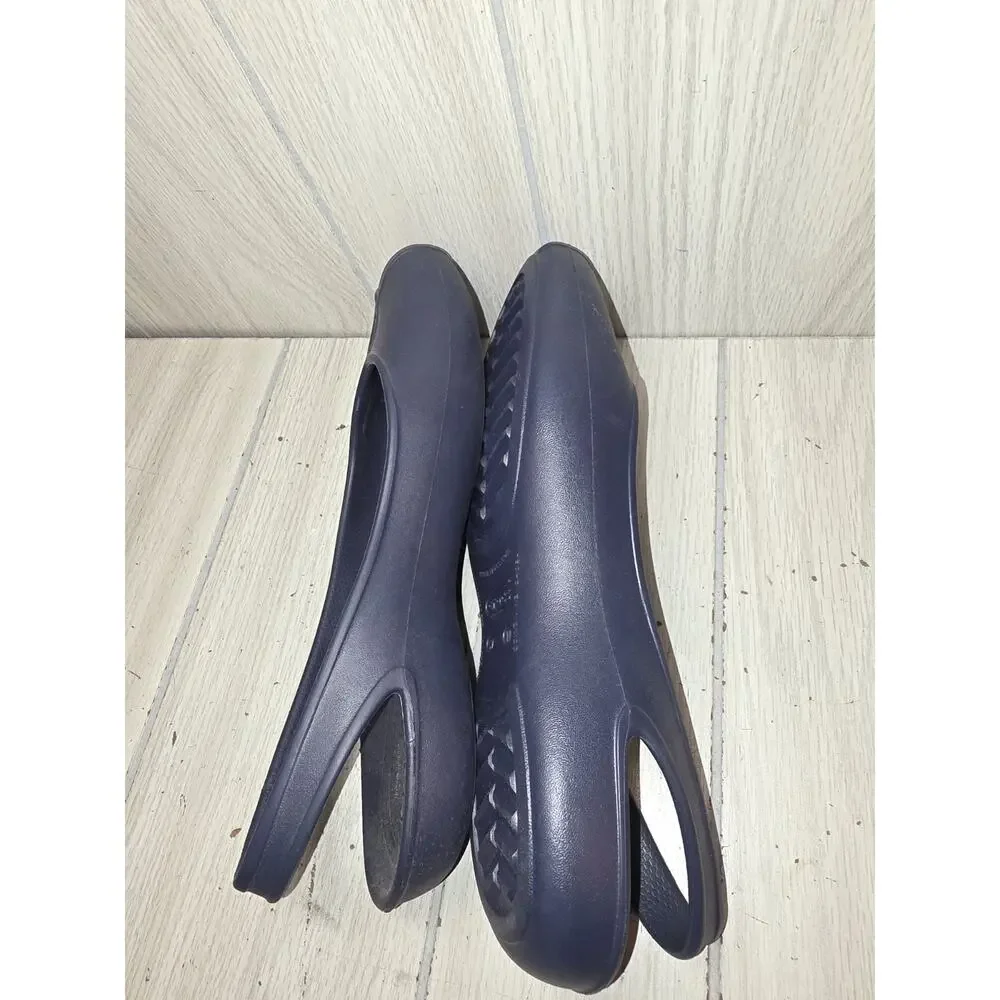 Crocs Women's Navy Blue Kaddie Ballet Flats Slip-on Shoes Size 10 Laser Cut